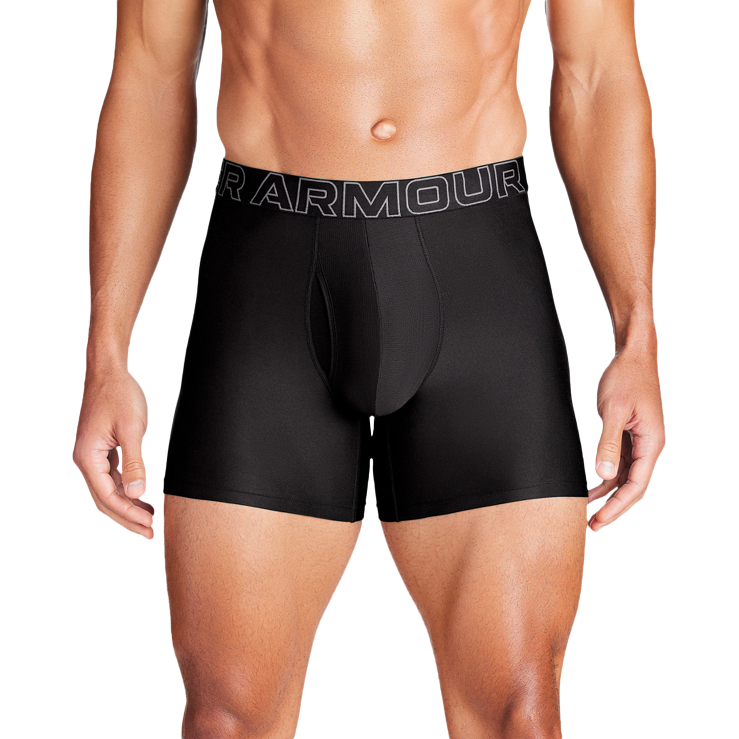 Under Armour Performance Tech Boxer Brief- Solid 6 IN 3PK - Men's - Black/Black/Black