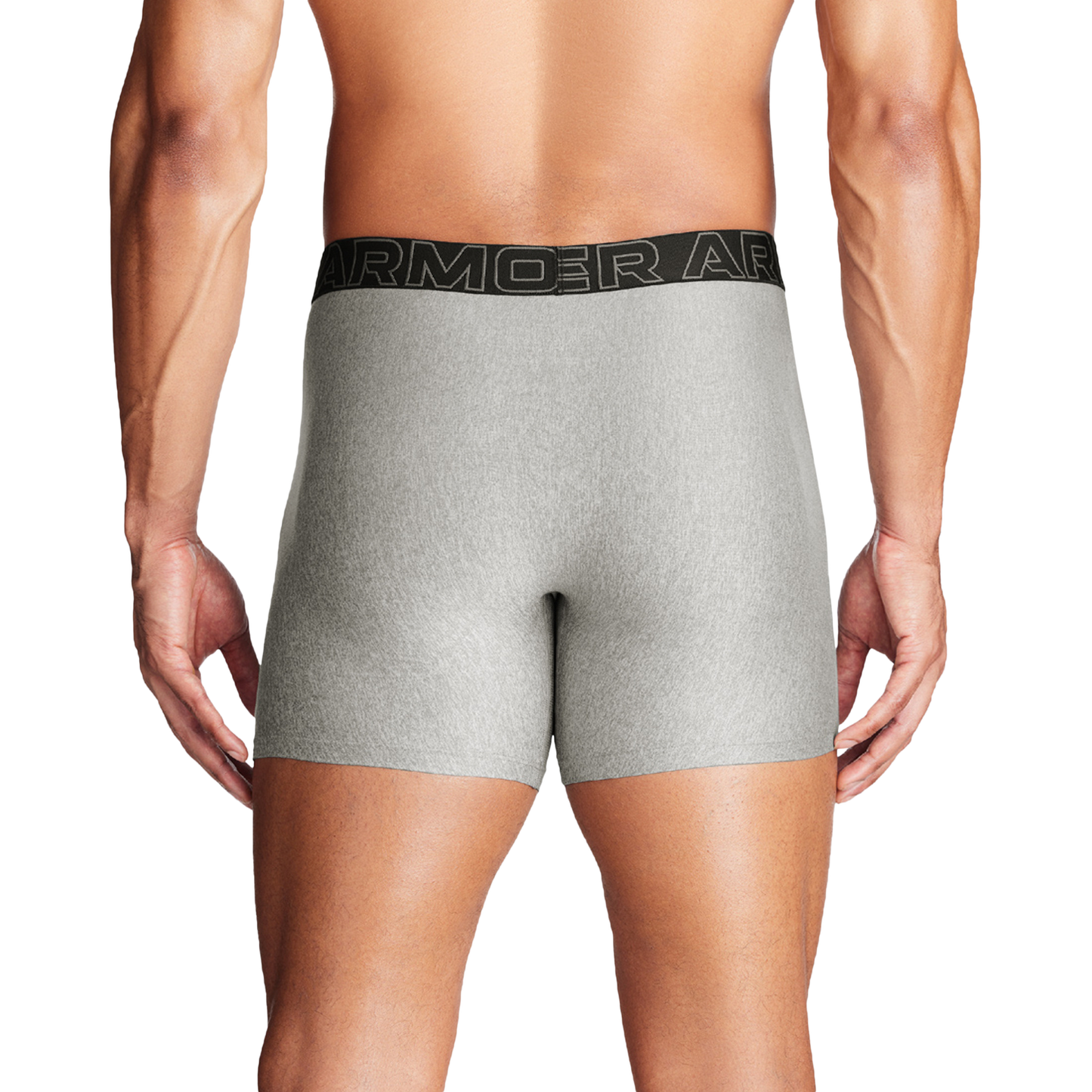 Under Armour Performance Tech Boxer Brief- Solid 6 IN 3PK - Men's - Castlerock/Steel/Black