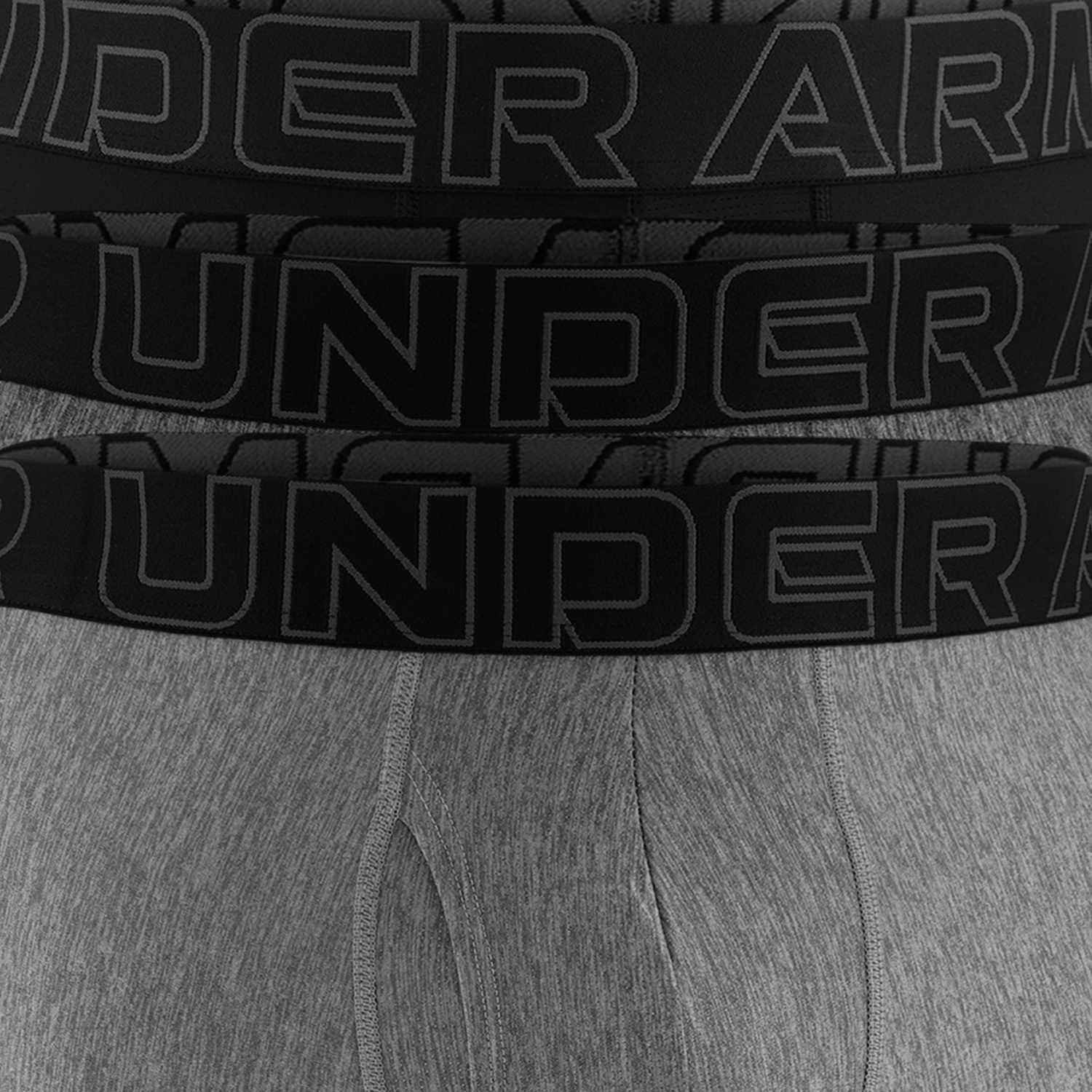 Under Armour Performance Tech Boxer Brief- Solid 6 IN 3PK - Men's - Castlerock/Steel/Black