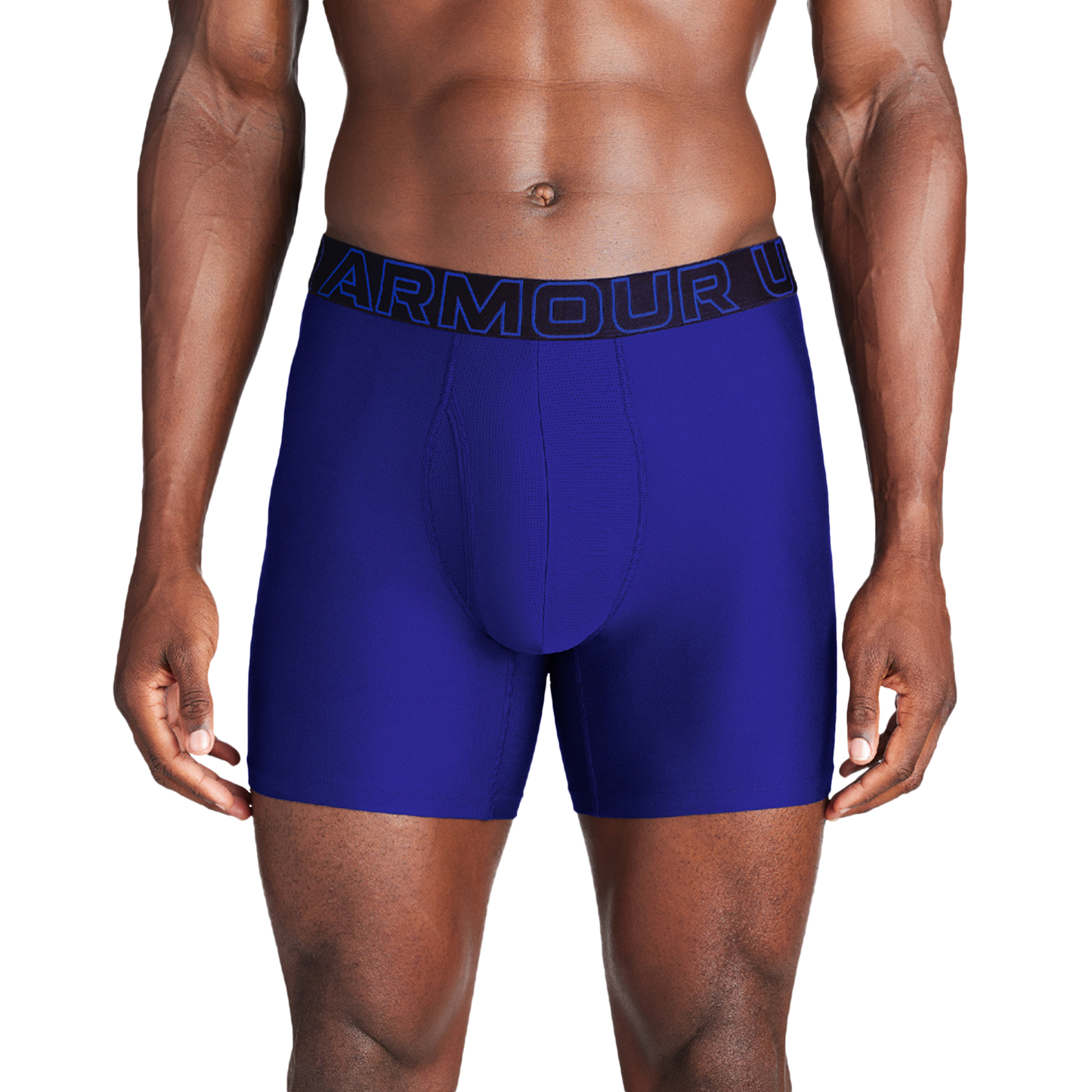 Under Armour Performance Tech Boxer Brief- Solid 6 IN 3PK - Men's - Royal/Steel/Midnight Navy