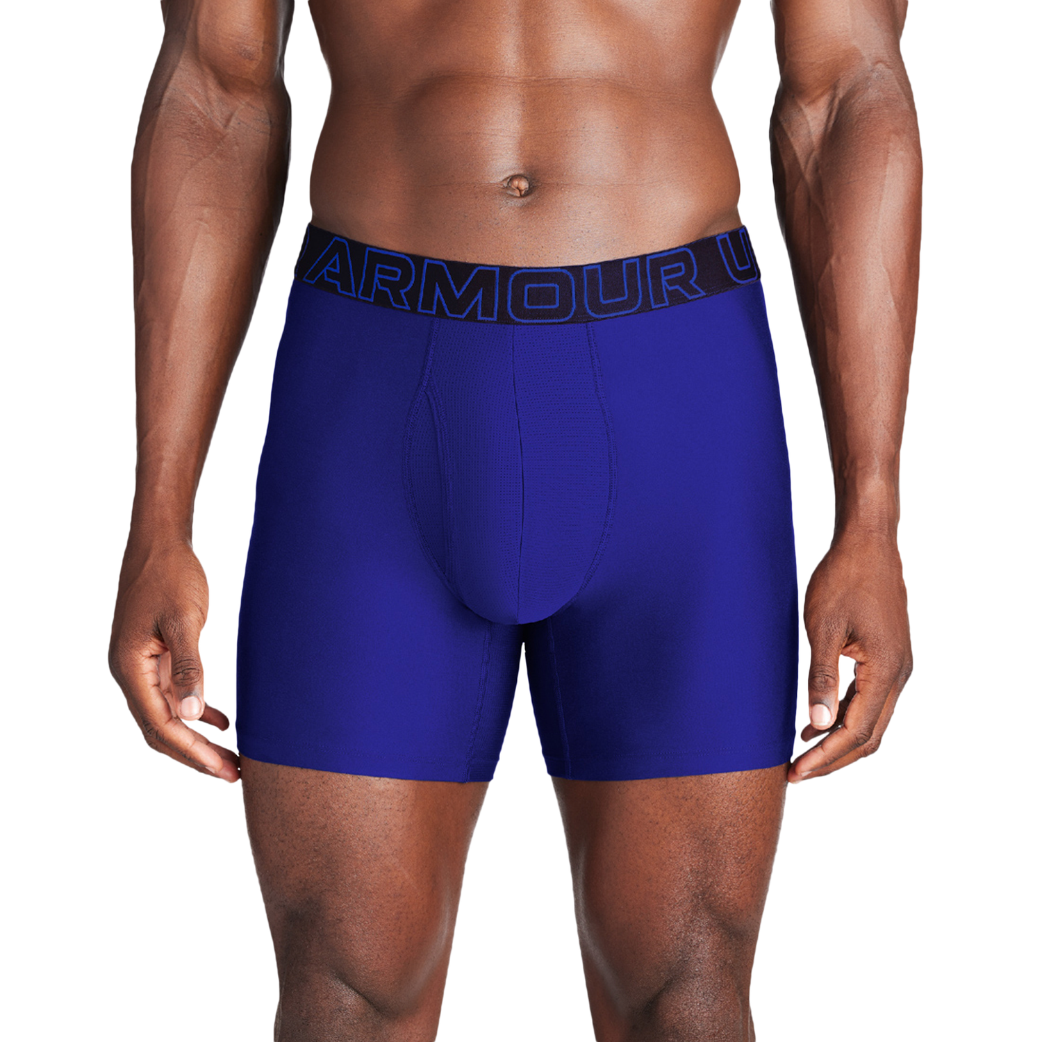 Under Armour Performance Tech Boxer Brief- Solid 6 IN 3PK - Men's - Royal/Steel/Midnight Navy