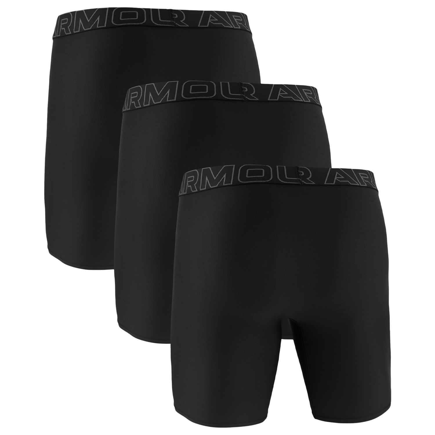 Under Armour Performance Tech Boxer Brief- Solid 9 IN 3PK - Men's - Black/Black/Black