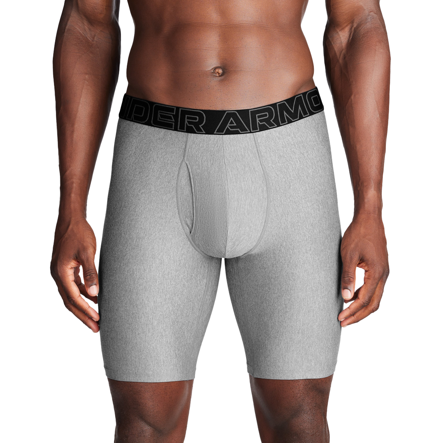 Under Armour Performance Tech Boxer Brief- Solid 9 IN 3PK - Men's - Castlerock/Steel/Black