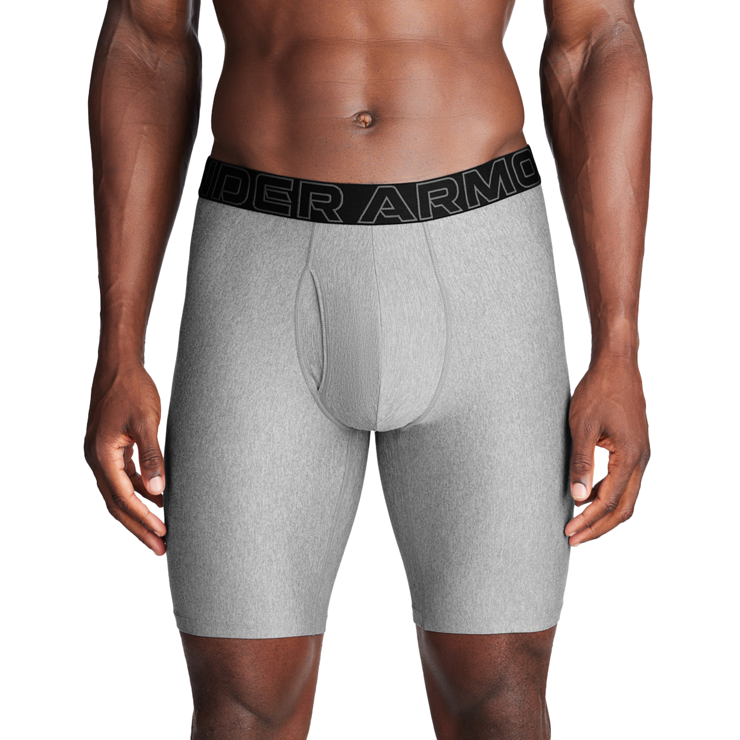 Under Armour Performance Tech Boxer Brief- Solid 9 IN 3PK - Men's - Castlerock/Steel/Black