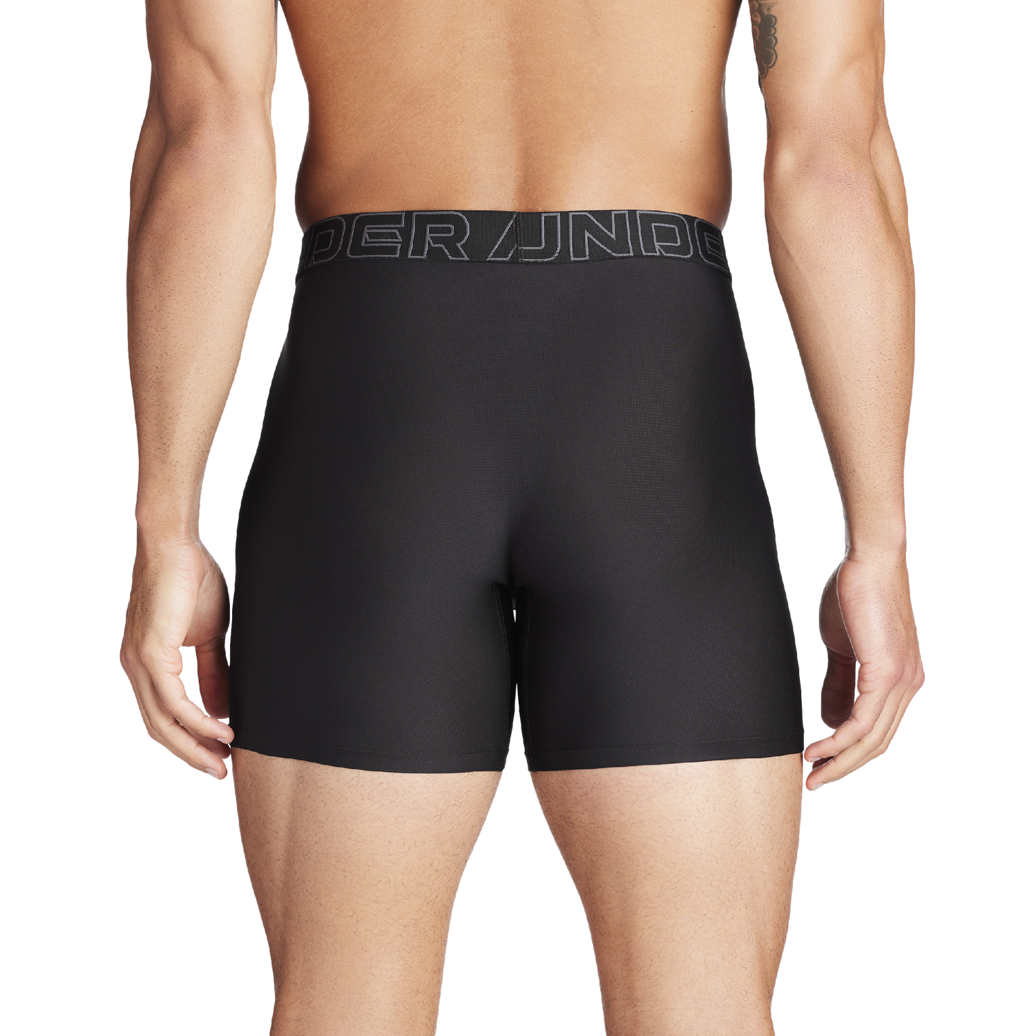 Under Armour Performance Tech Mesh Boxer Brief- Solid 6IN 3PK - Men's - Black/Black/Black