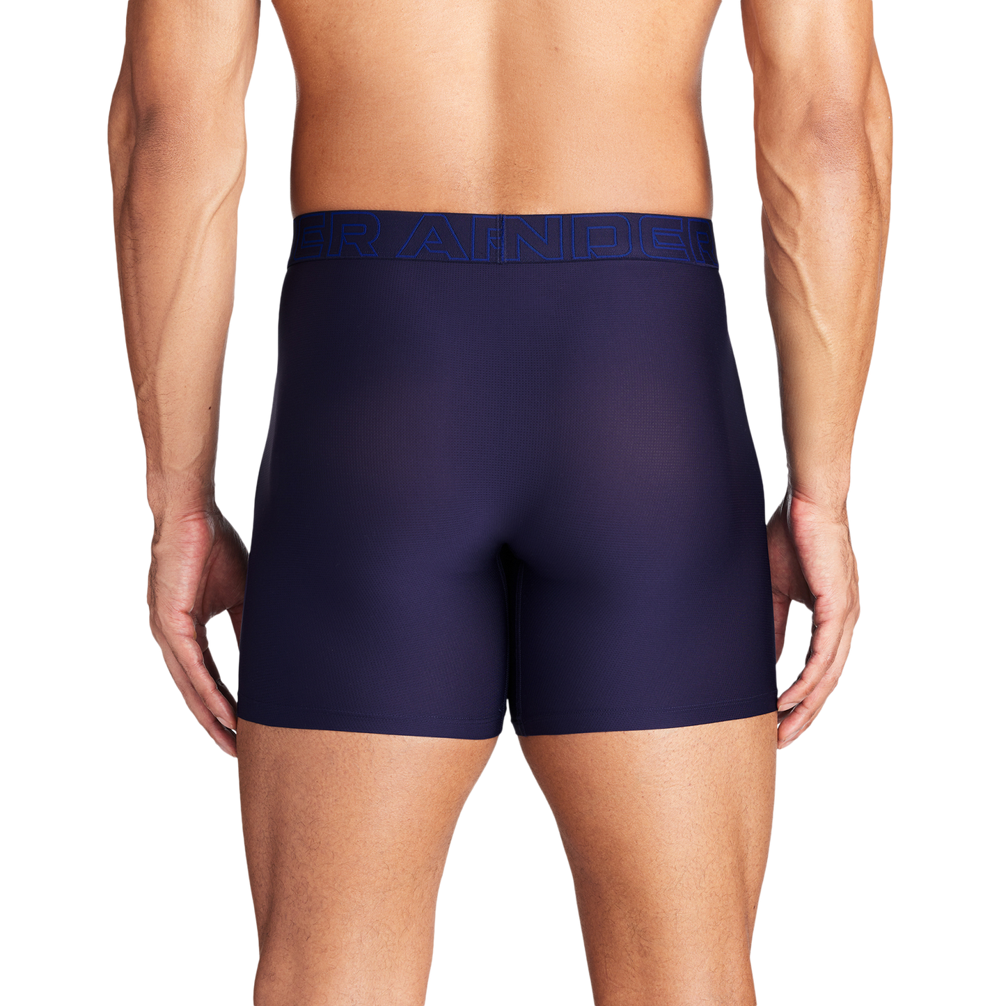 Under Armour Performance Tech Mesh Boxer Brief- Solid 6IN 3PK - Men's - Royal/Steel/Midnight Navy