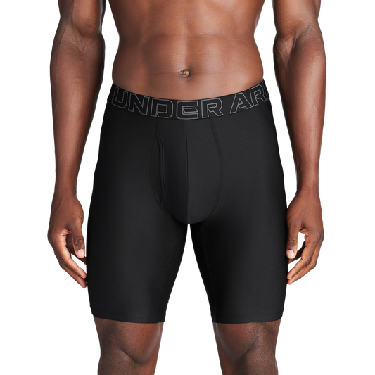 Under Armour Performance Tech Mesh Boxer Brief- Solid 9IN 3PK - Men's - Black/Black/Black
