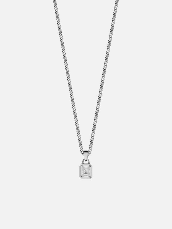 WHITE GEMSTONE CHAIN | Silver