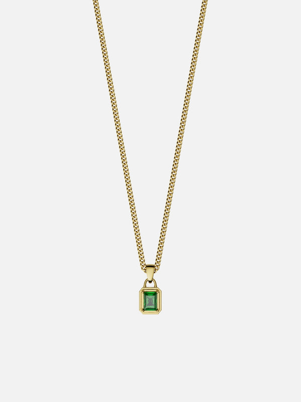 GREEN GEMSTONE CHAIN | 18K Gold