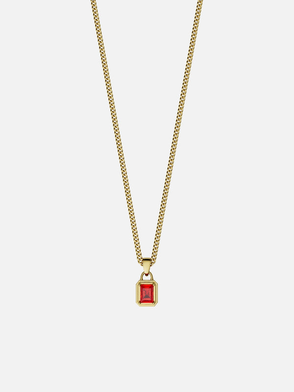 RED GEMSTONE CHAIN | 18K Gold