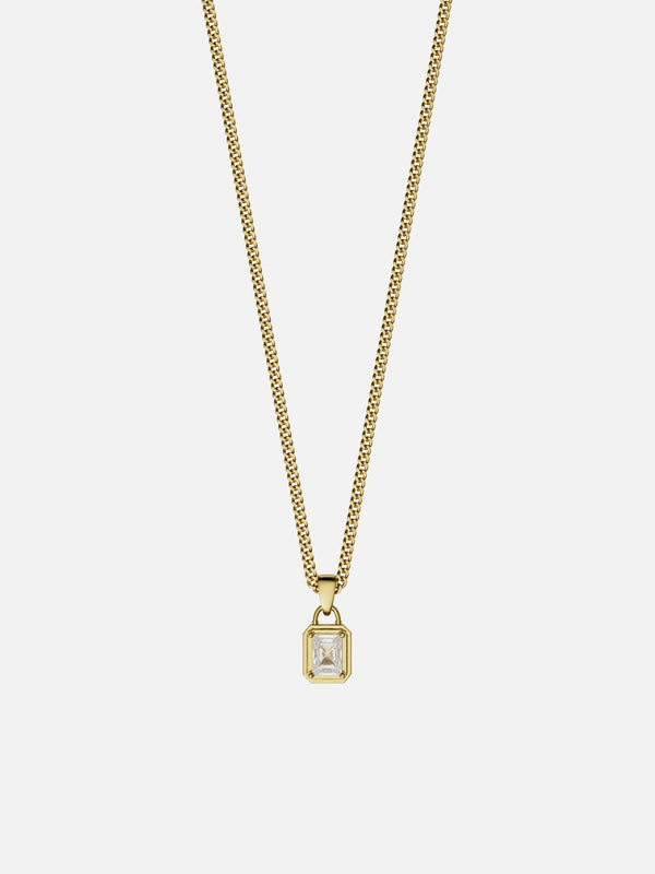 WHITE GEMSTONE CHAIN | 18K Gold