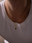 GREEN GEMSTONE CHAIN | 18K Gold