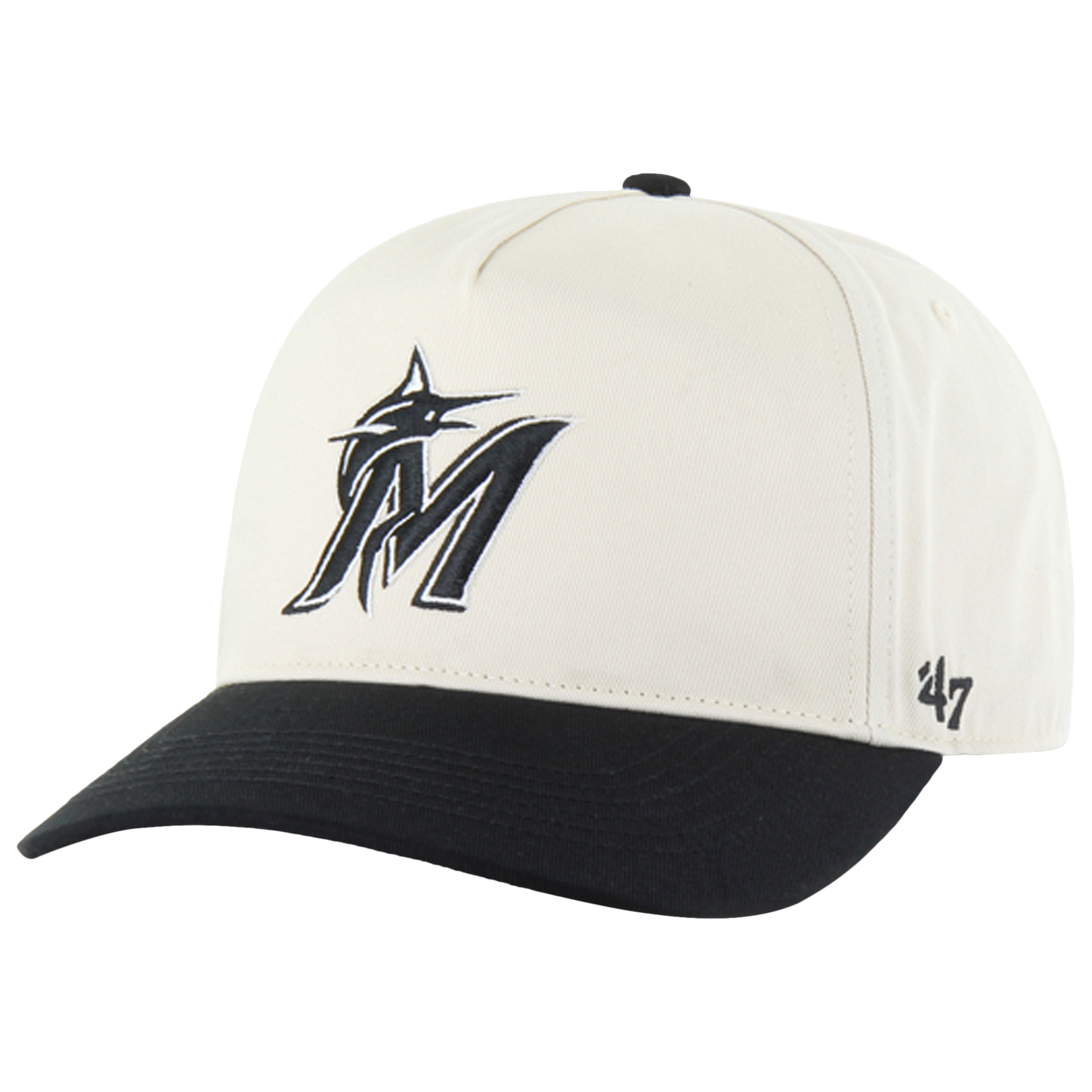 47 Brand Marlins Two Tone Hitch Visor - Men's - Natural/Black