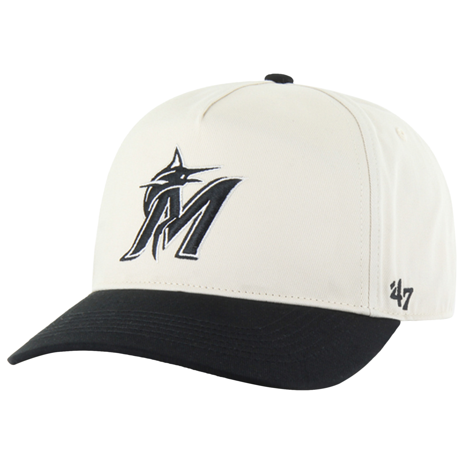 47 Brand Marlins Two Tone Hitch Visor - Men's - Natural/Black