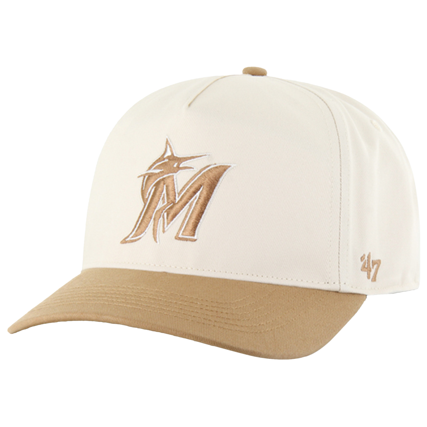 47 Brand Marlins Two Tone Hitch Visor - Men's - Natural/Camel