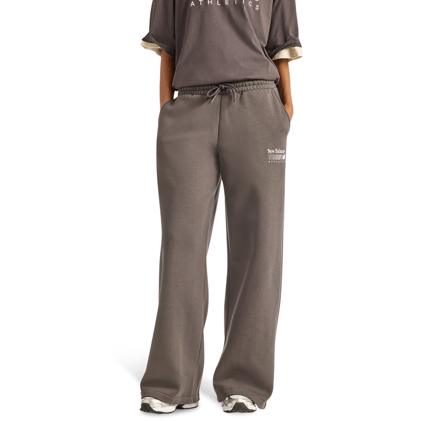 New Balance Trackside Fleece Pants - Women's - Black Cement