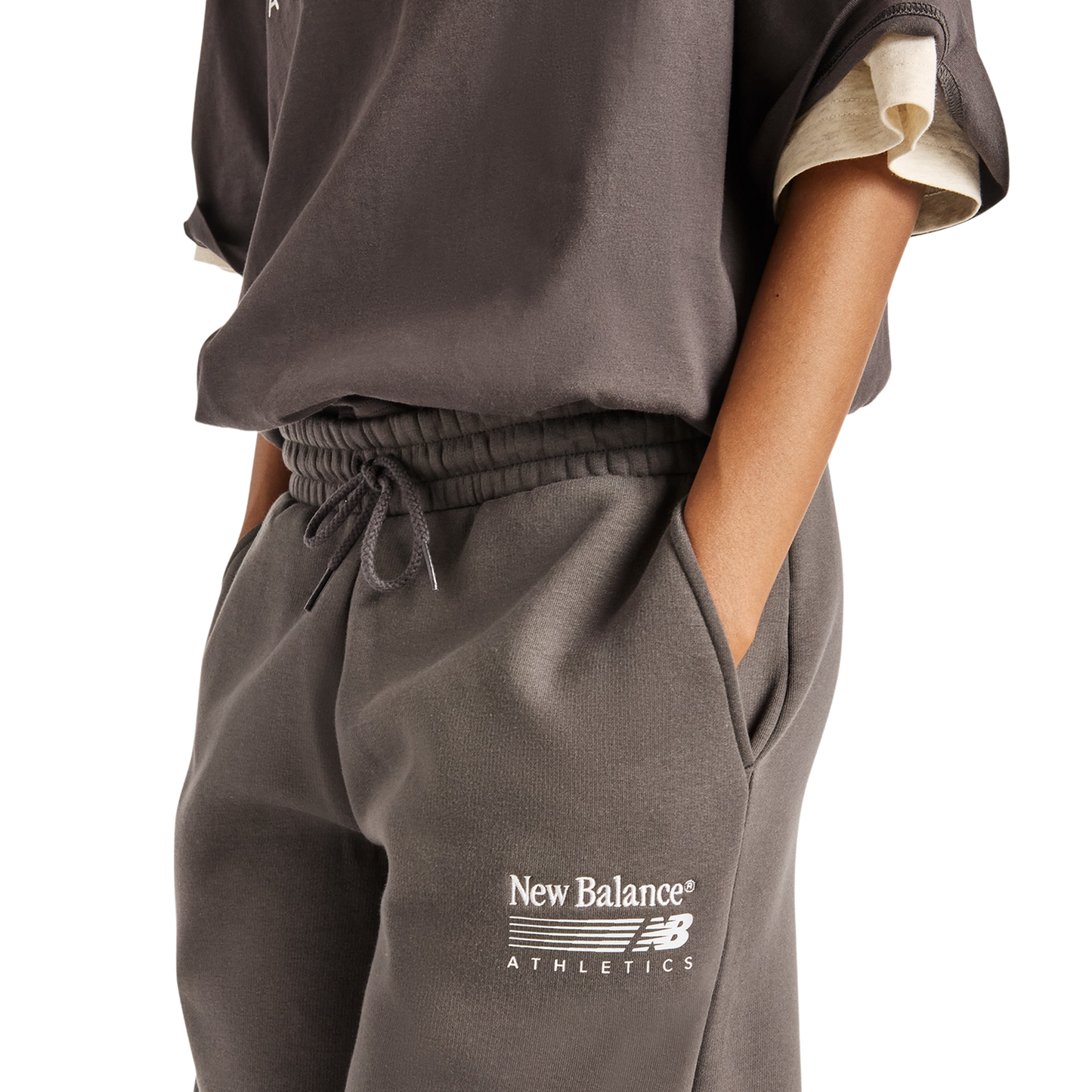 New Balance Trackside Fleece Pants - Women's - Black Cement