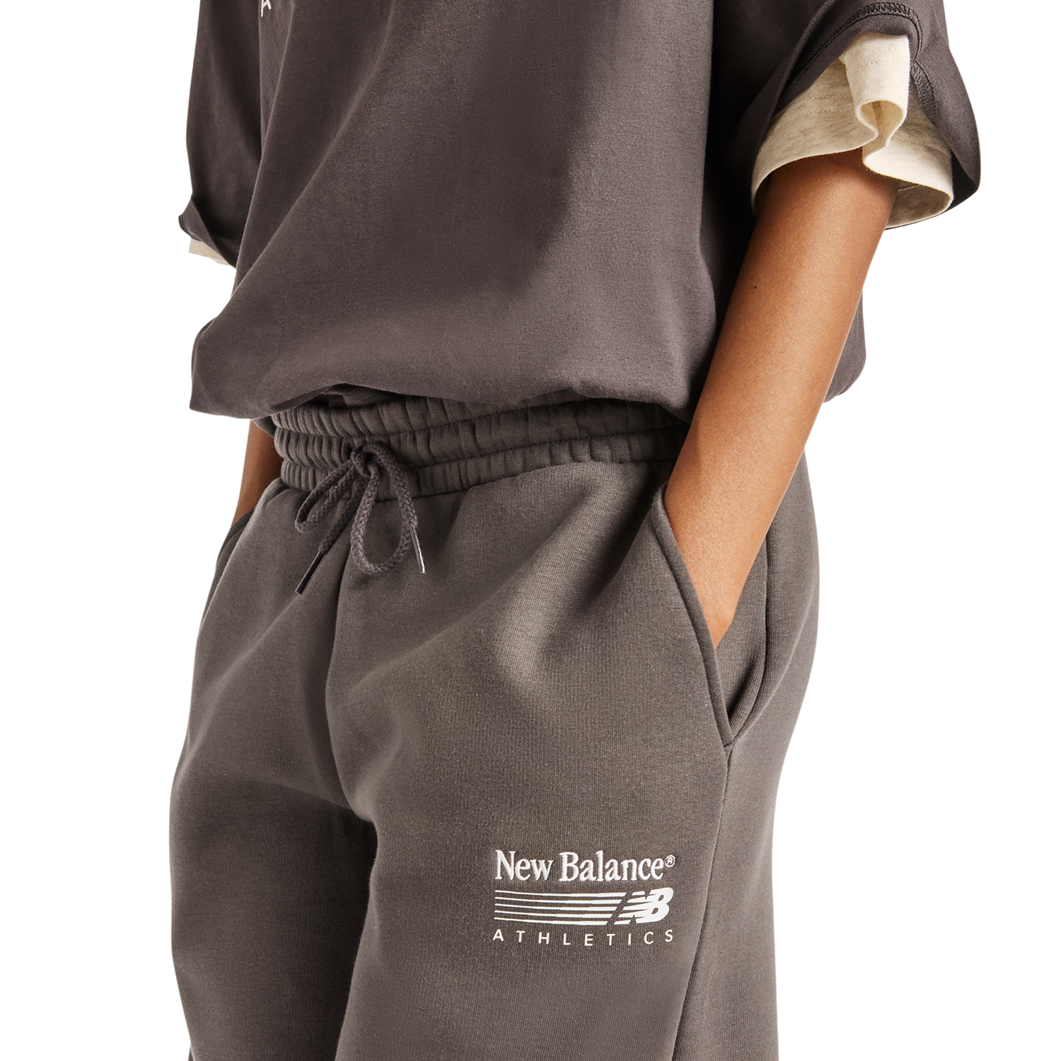 New Balance Trackside Fleece Pants - Women's - Black Cement