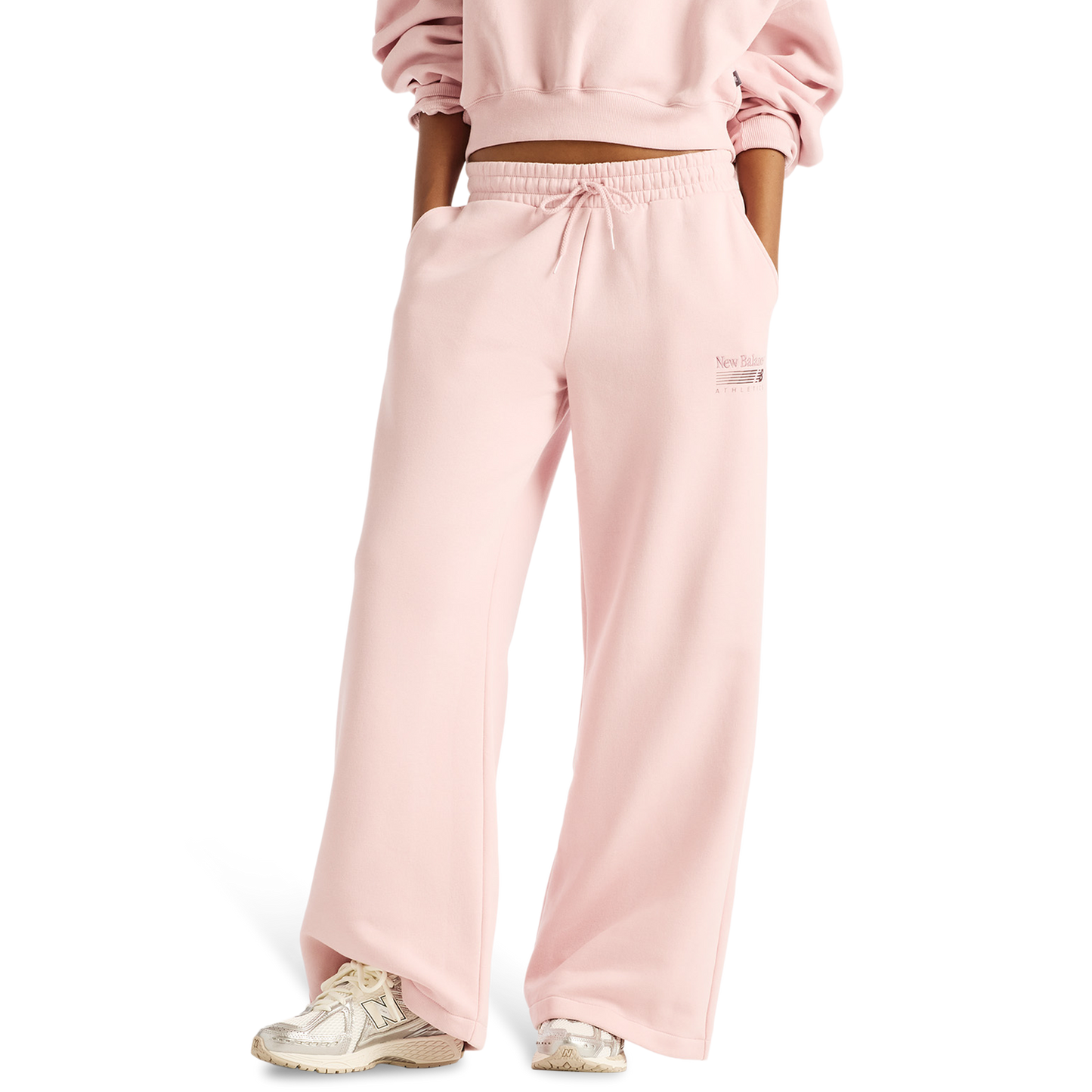 New Balance Trackside Fleece Pants - Women's - Pink Chalk