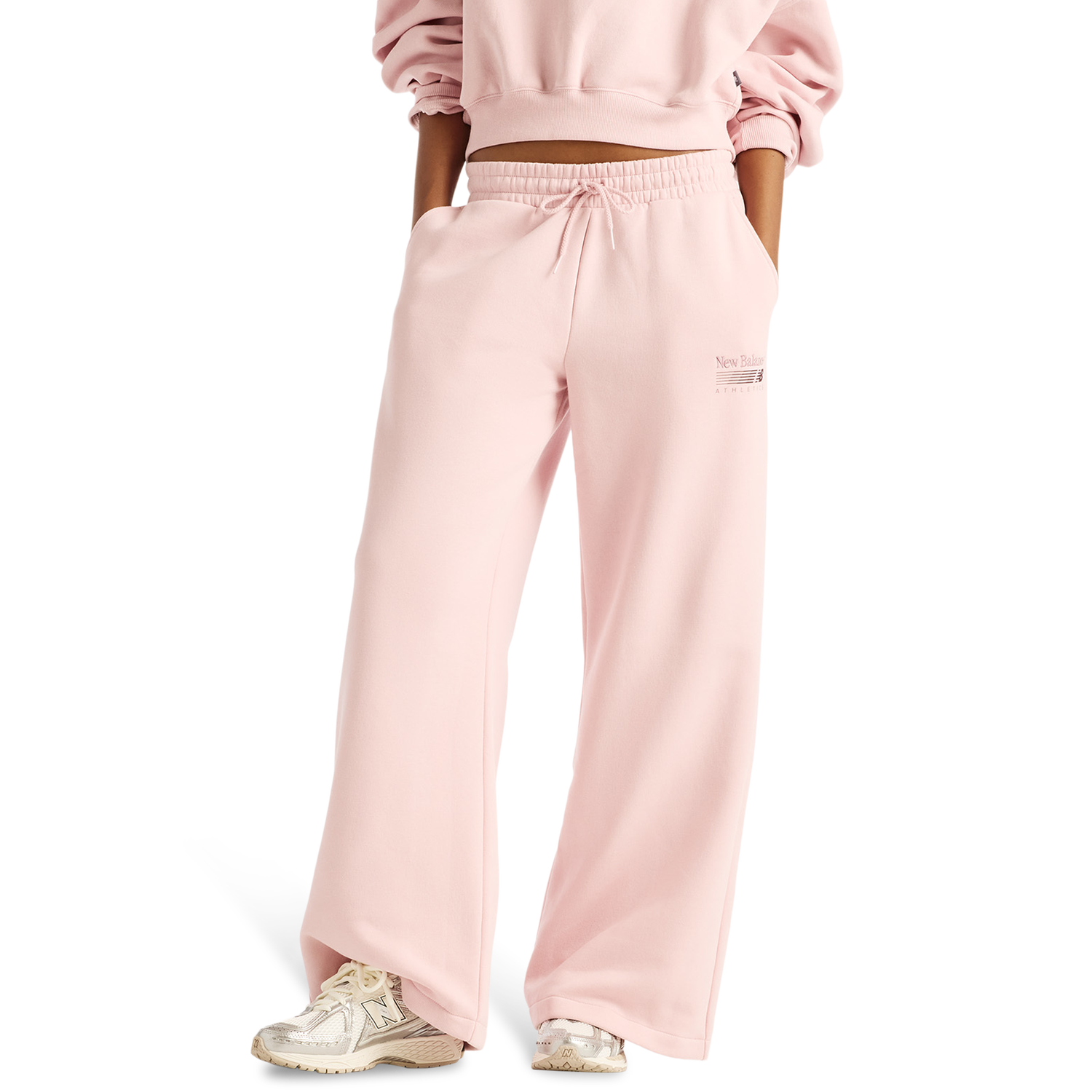 New Balance Trackside Fleece Pants - Women's - Pink Chalk