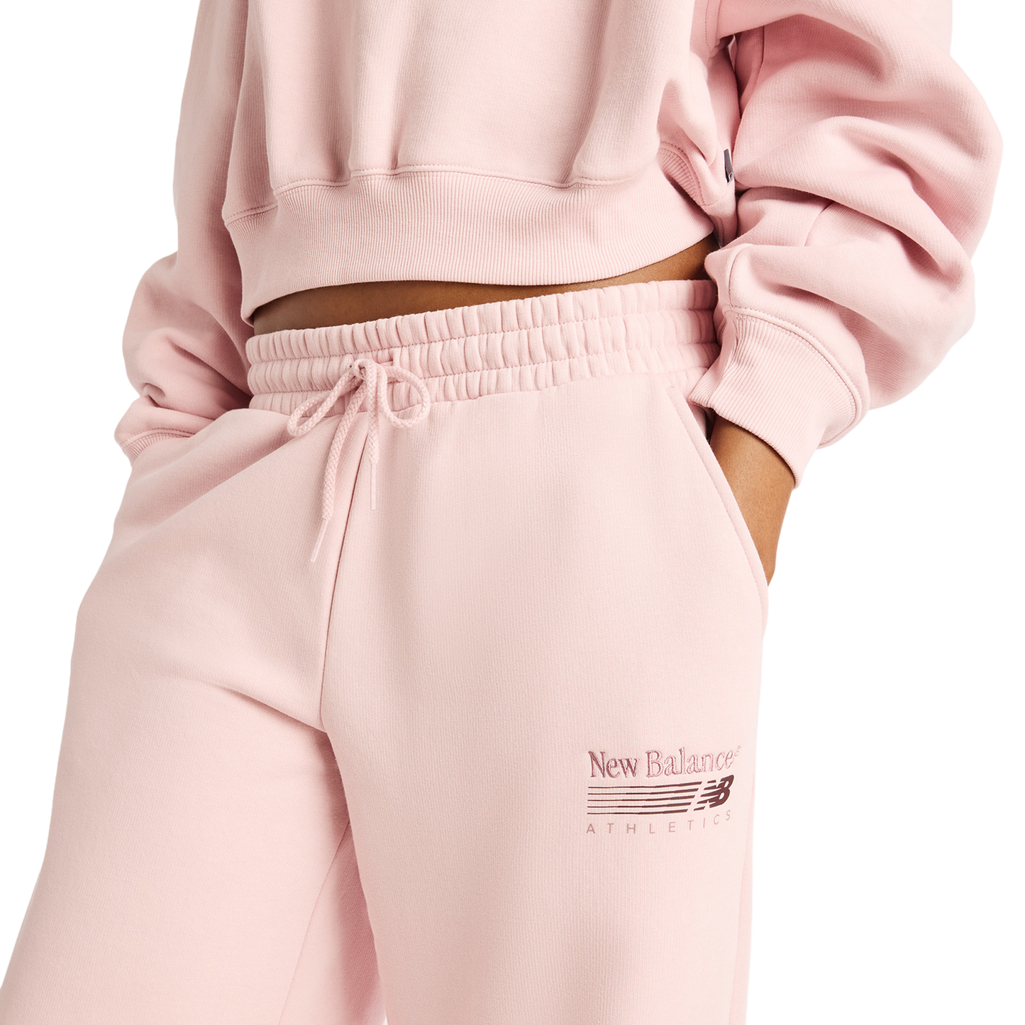 New Balance Trackside Fleece Pants - Women's - Pink Chalk