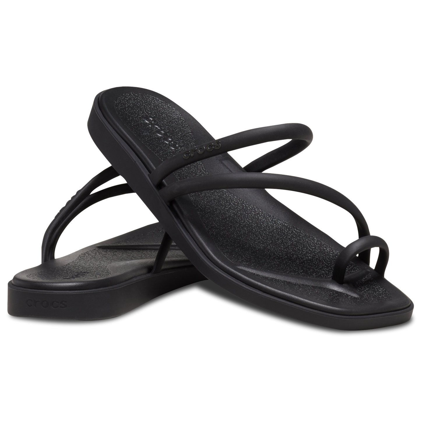 Crocs Miami Toe Loop Sandals - Women's - Black