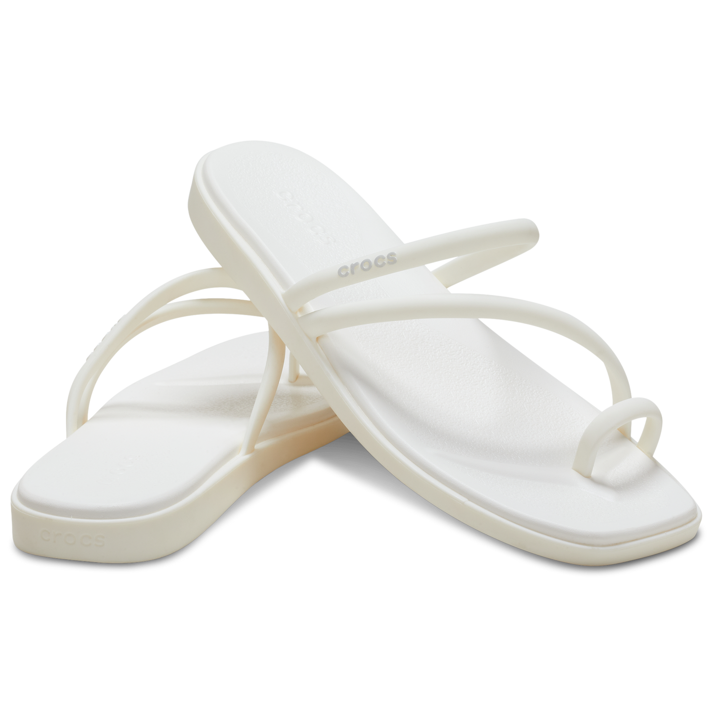Crocs Miami Toe Loop Sandals - Women's - Chalk
