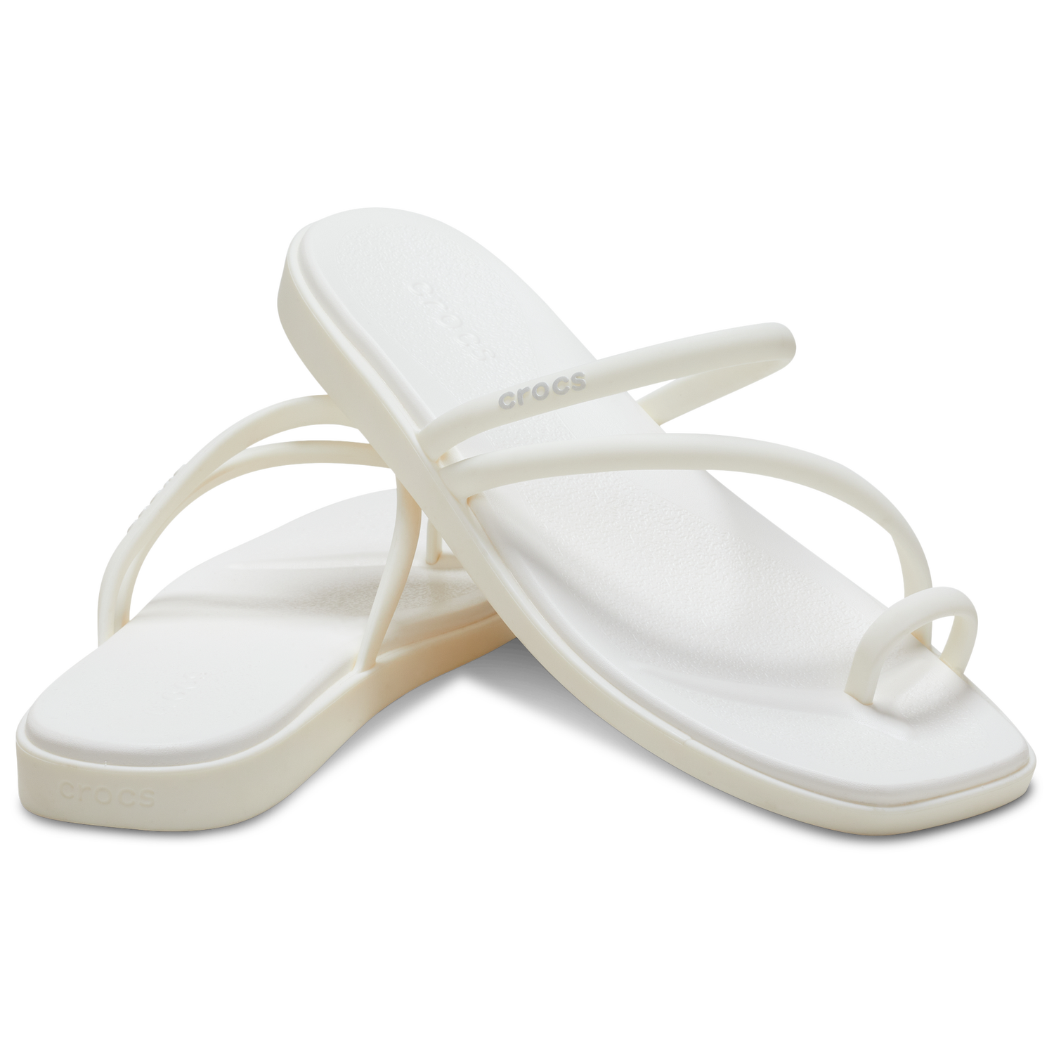 Crocs Miami Toe Loop Sandals - Women's - Chalk