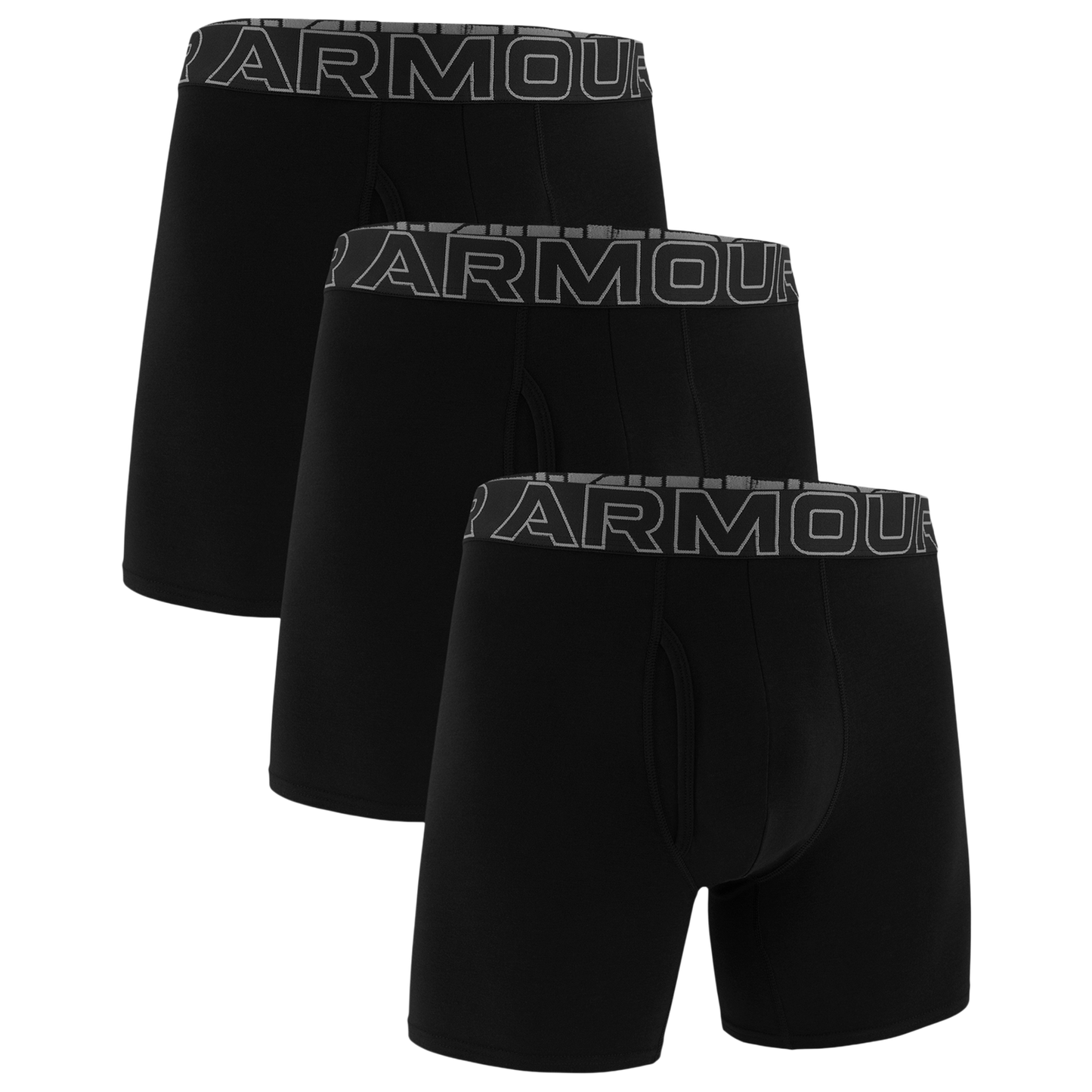 Under Armour Performance Cotton Brief- Solid 6IN 3PK - Men's - Black/Black/Black