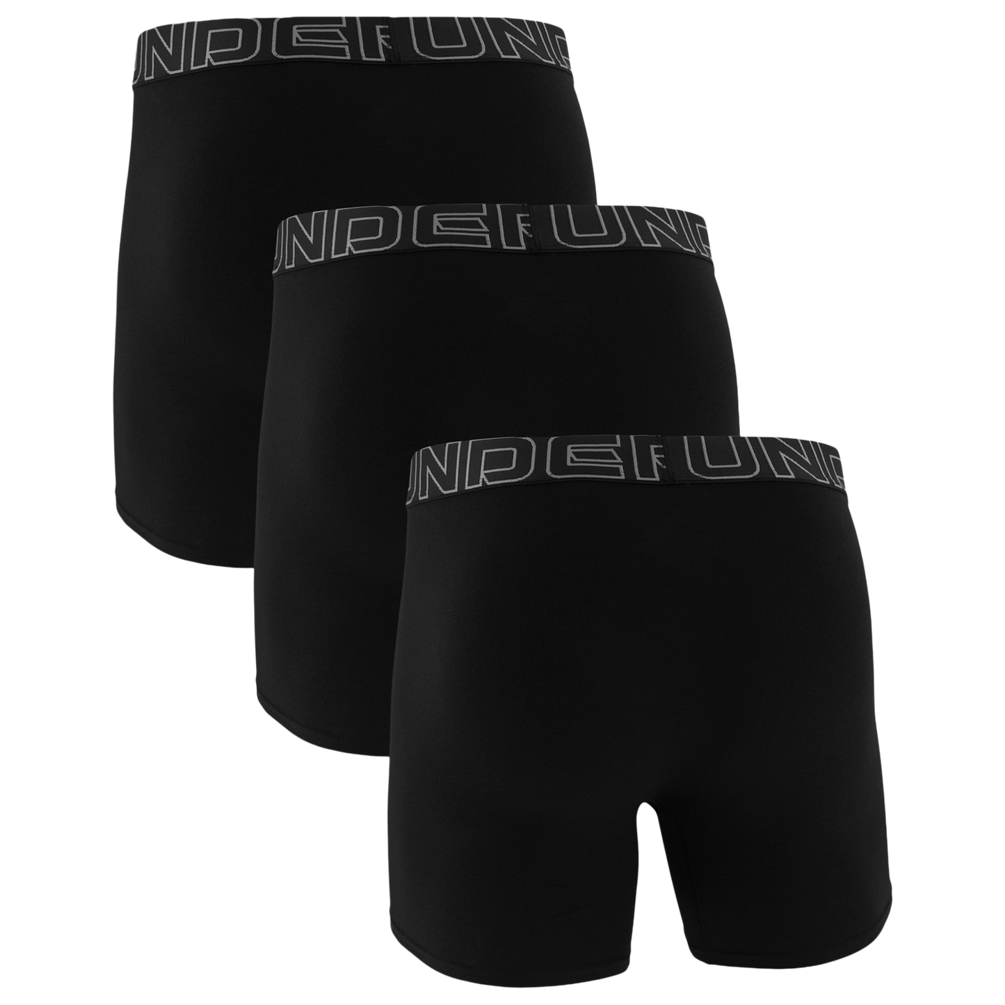 Under Armour Performance Cotton Brief- Solid 6IN 3PK - Men's - Black/Black/Black