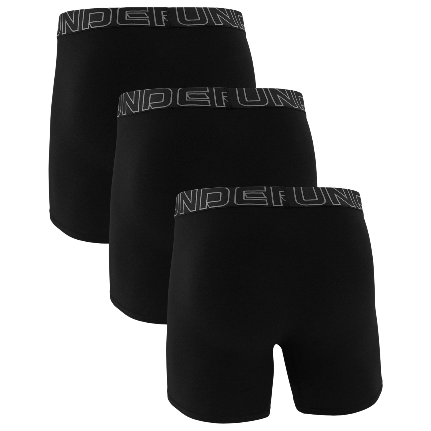 Under Armour Performance Cotton Brief- Solid 6IN 3PK - Men's - Black/Black/Black