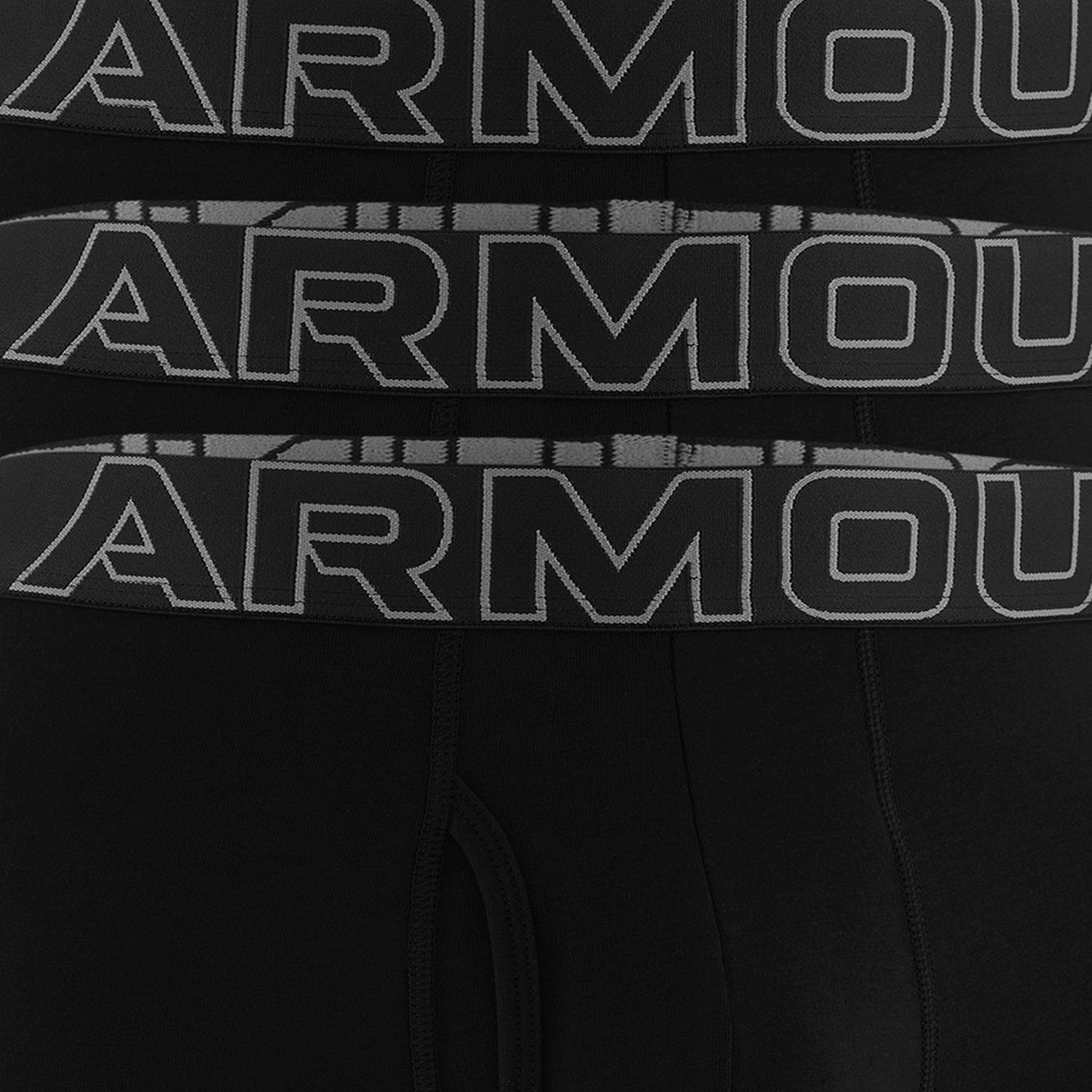 Under Armour Performance Cotton Brief- Solid 6IN 3PK - Men's - Black/Black/Black
