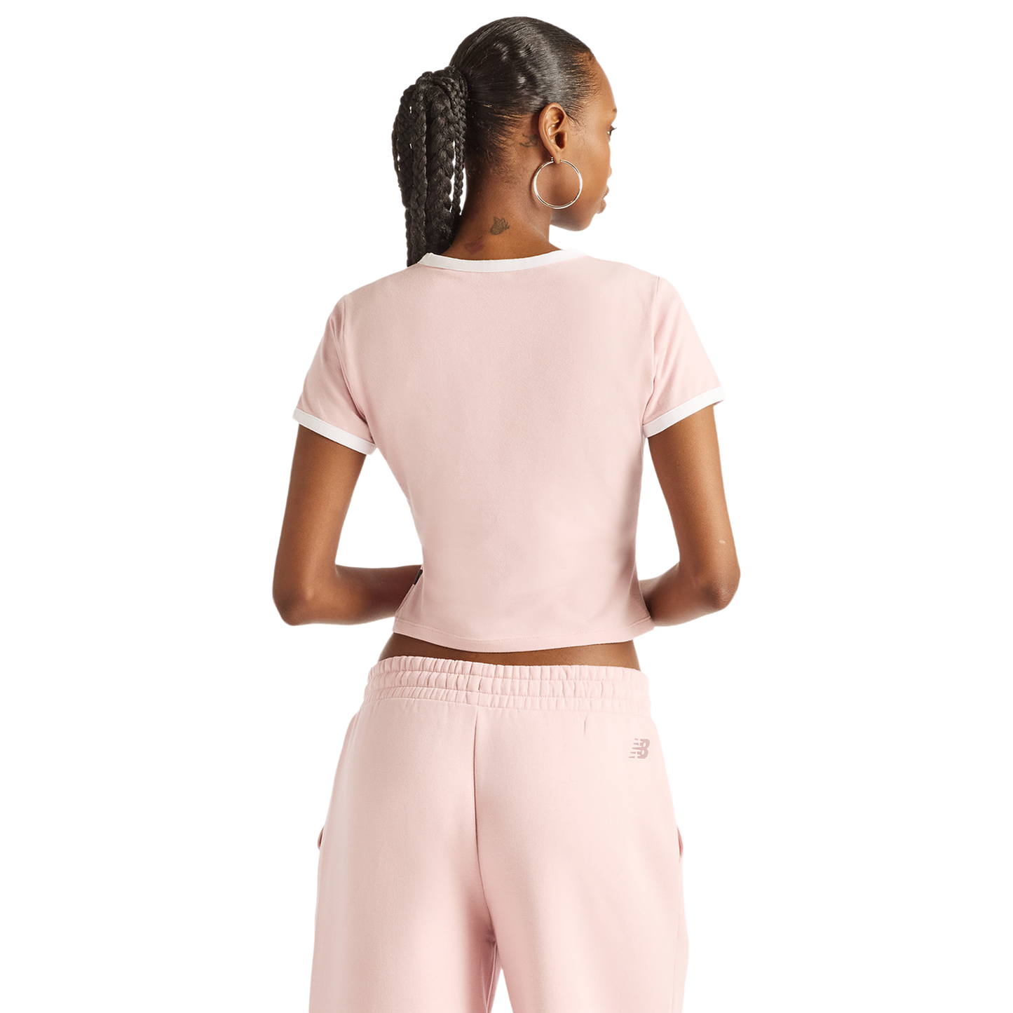 New Balance Trackside Ringer T-Shirt - Women's - Pink Chalk