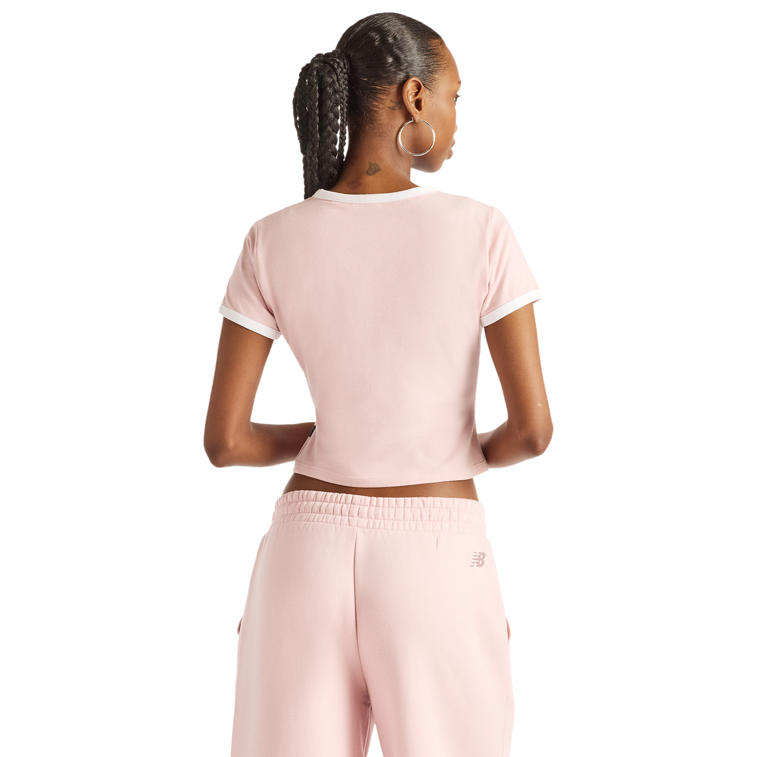 New Balance Trackside Ringer T-Shirt - Women's - Pink Chalk