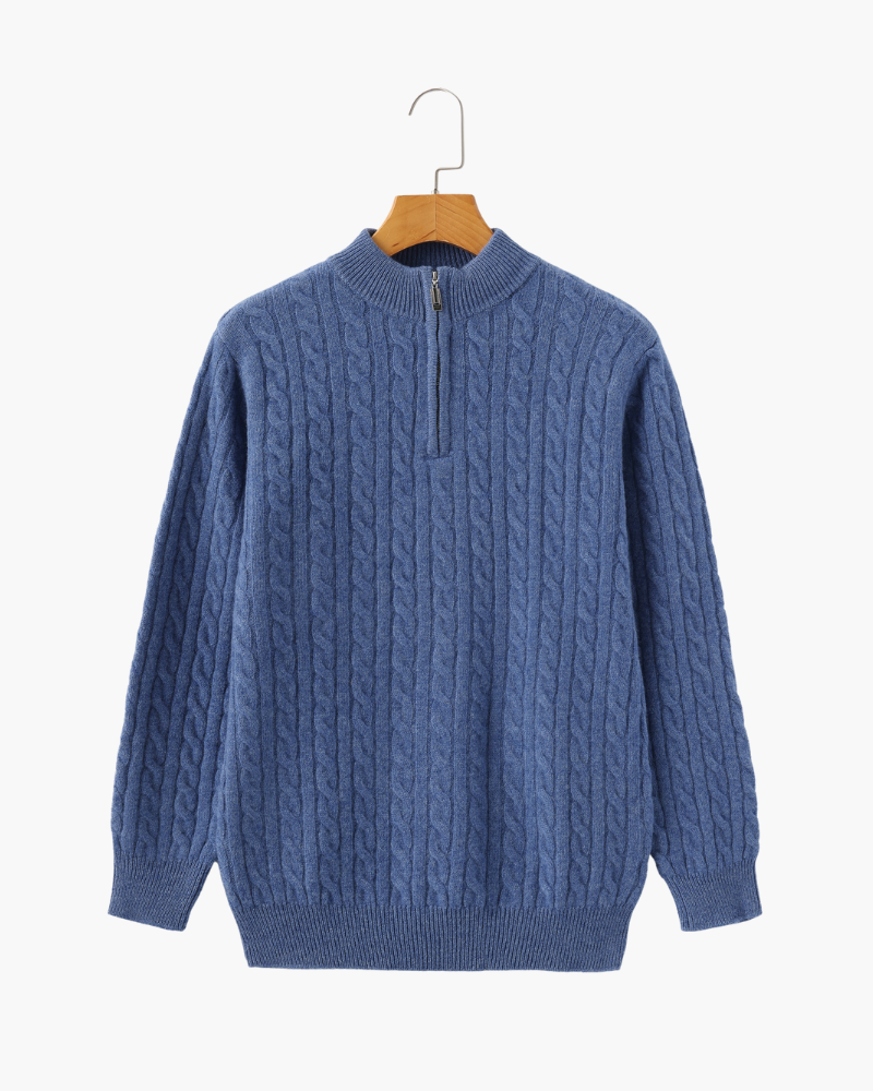 100% Cashmere Woven Half Zip - foto 15