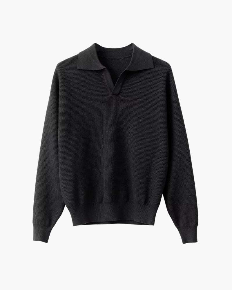Textured Knit Polo Sweater - foto 5