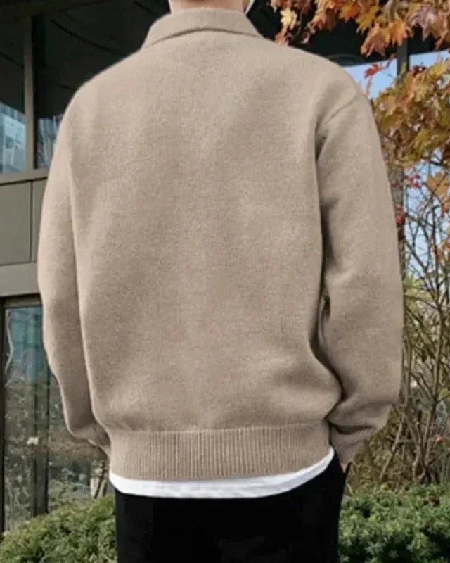 Woolen Button Half Zip - foto 3