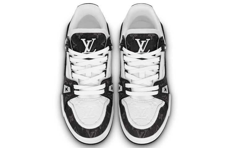 (WMNS) LOUIS VUITTON LV Trainer Sneaker 'Black Mesh Monogram with White ' 1AC2A5