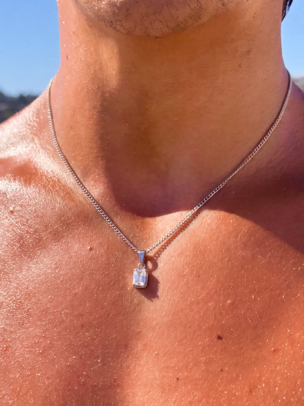 WHITE GEMSTONE CHAIN | Silver