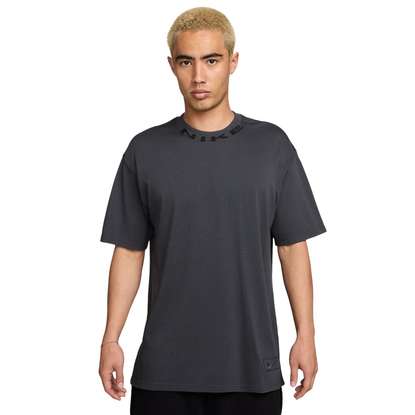 Nike NSW T Shirt OC Collar Print - Men's - Anthracite