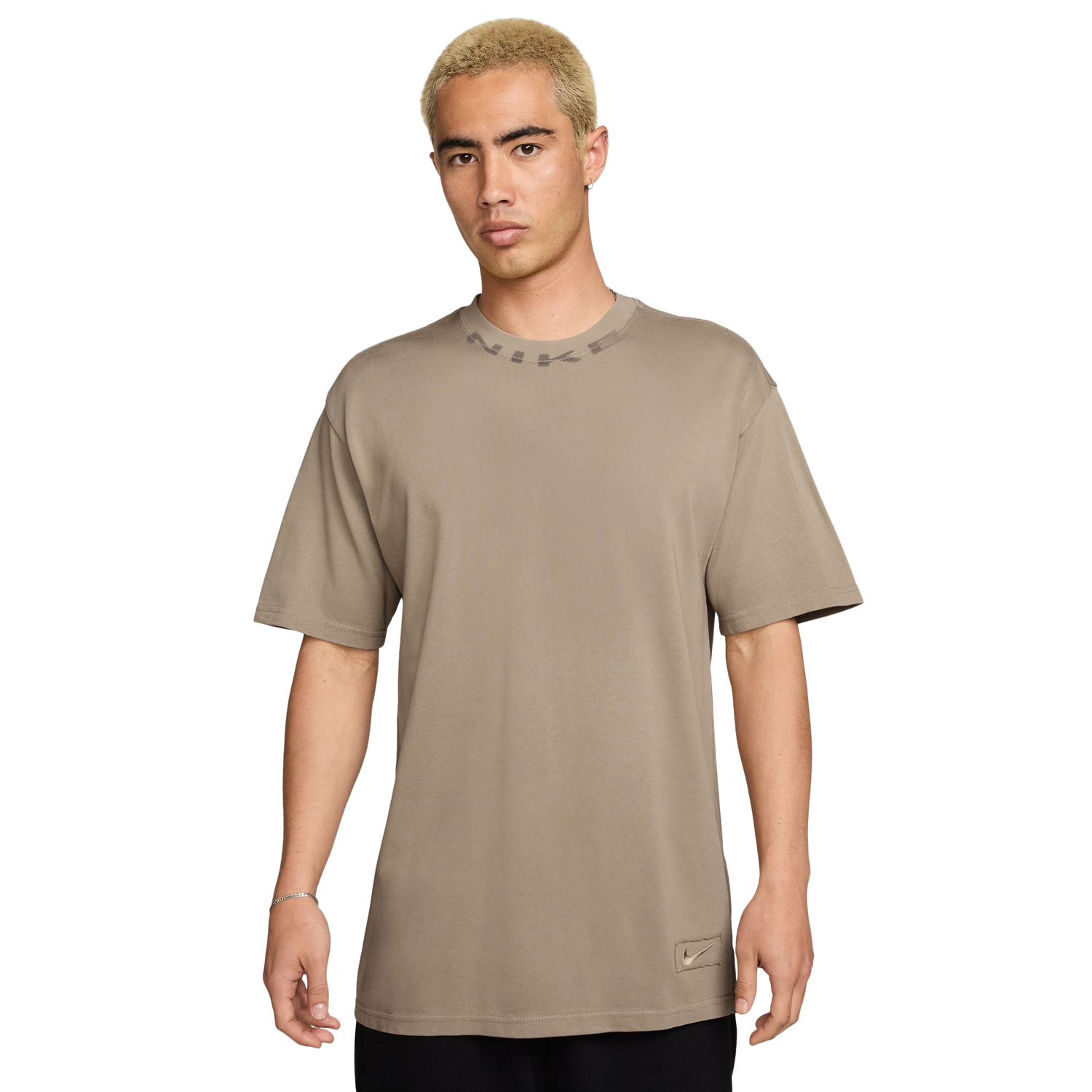 Nike NSW T Shirt OC Collar Print - Men's - Tan/Tan
