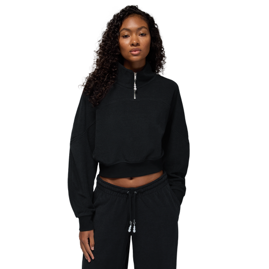 Jordan Flight Fleece  Seasonal Quarter-Zip - Women's - Black/Black