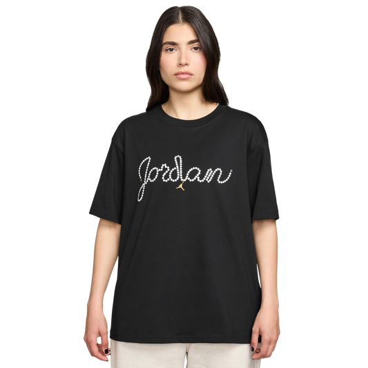 Jordan BRK Short Sleeve GFX T-Shirt AJXI - Women's - Black/White