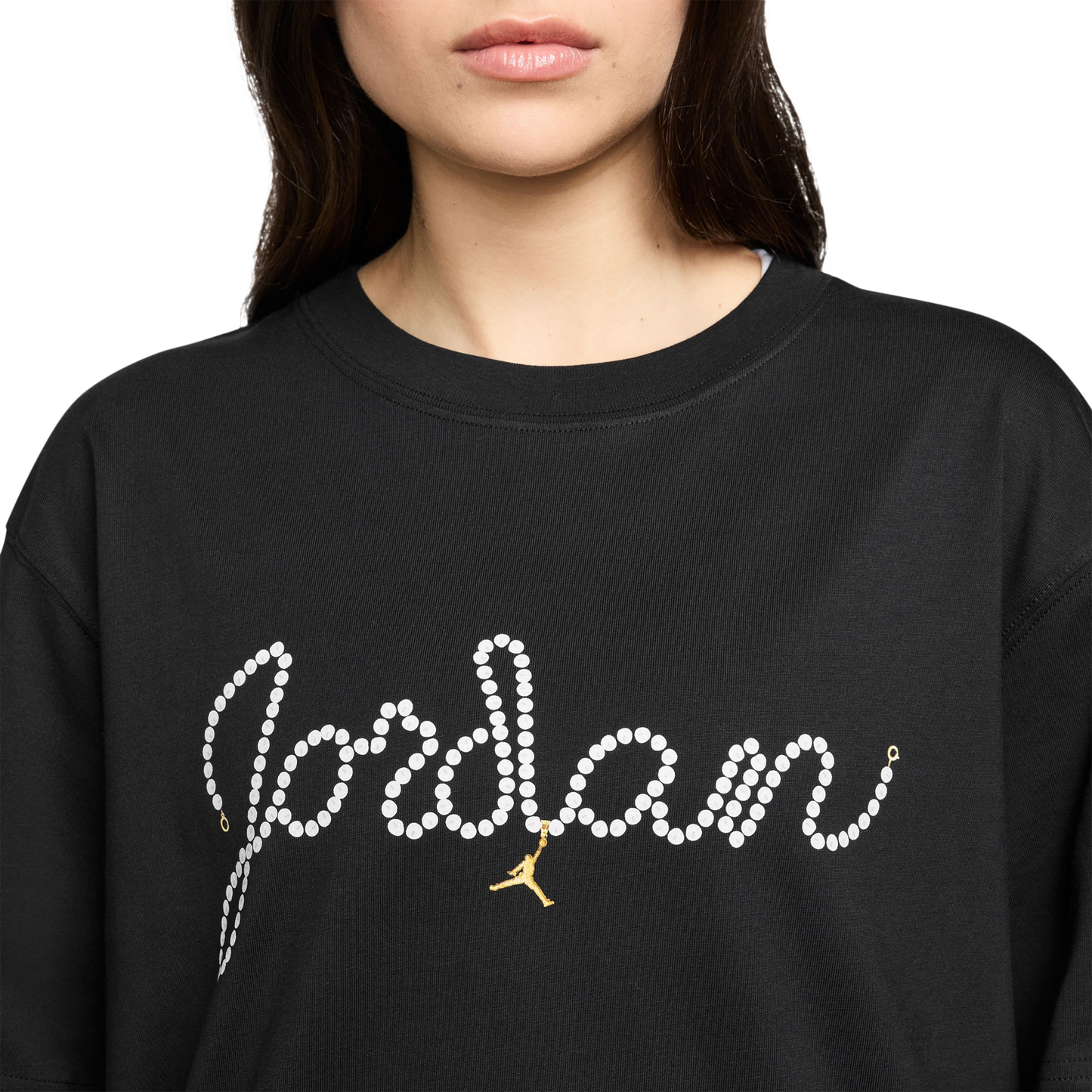 Jordan BRK Short Sleeve GFX T-Shirt AJXI - Women's - Black/White