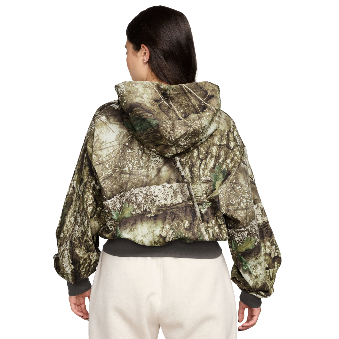 Jordan BRK Fleece Mod Crop T-Shirt - Women's - Brown/Olive
