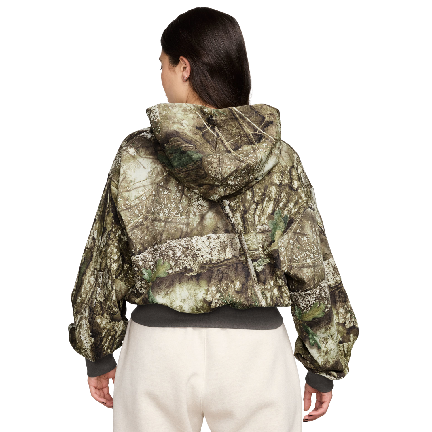 Jordan BRK Fleece Mod Crop T-Shirt - Women's - Brown/Olive