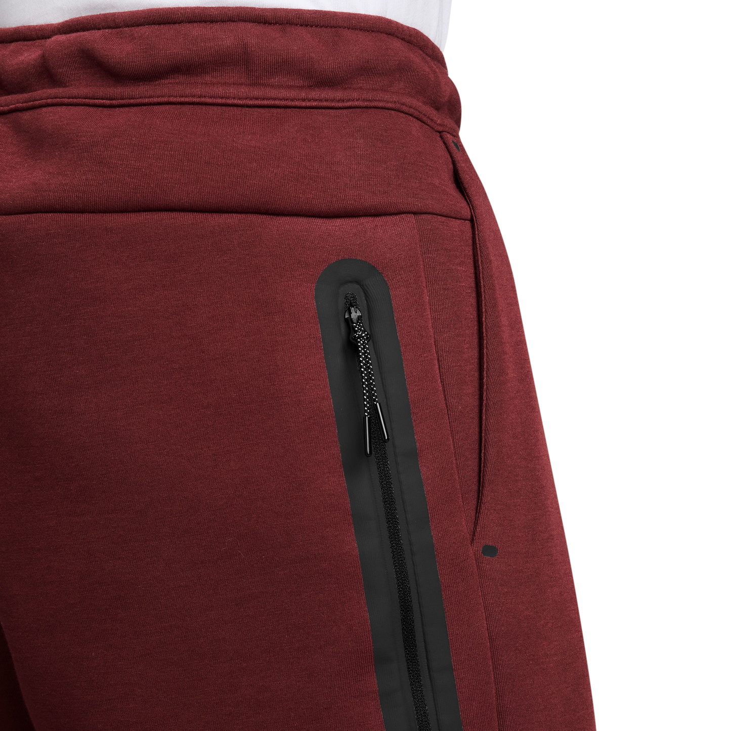Nike Tech Fleece Open Hem Pants - Men's - Black/Maroon