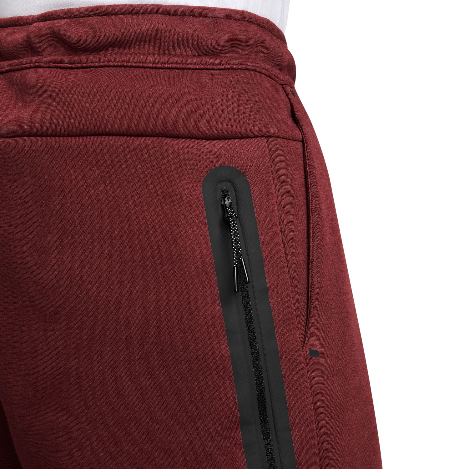 Nike Tech Fleece Open Hem Pants - Men's - Black/Maroon