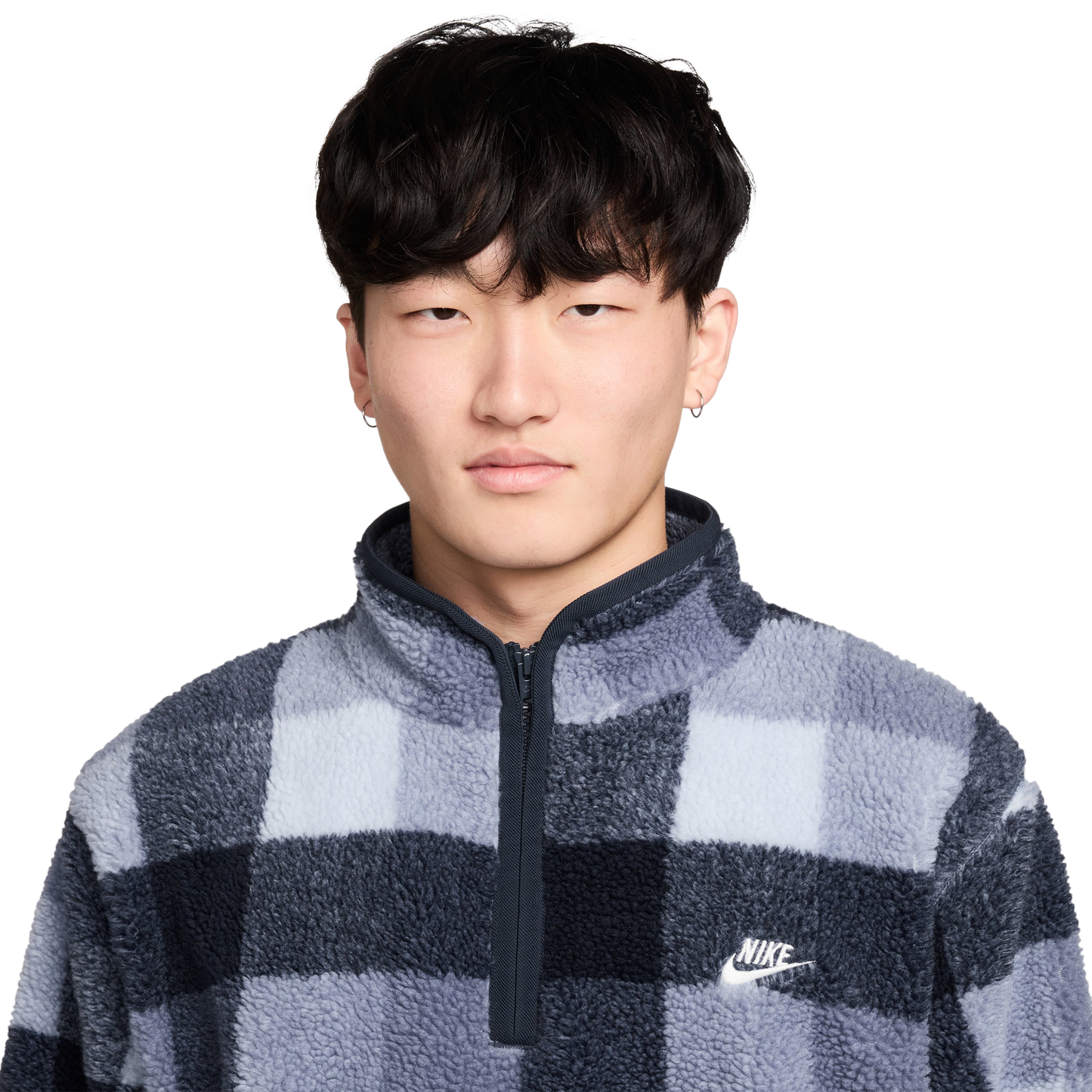 Nike Club Seasonal Winterized All Over Print Half-Zip - Men's - Navy/Blue