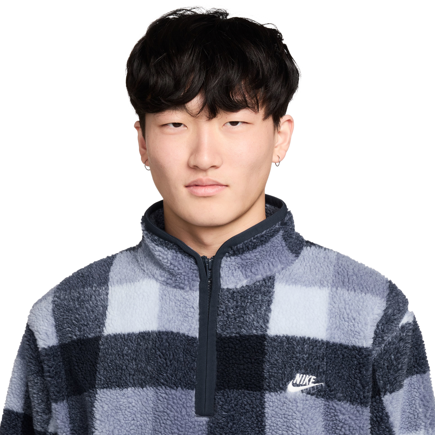 Nike Club Seasonal Winterized All Over Print Half-Zip - Men's - Navy/Blue